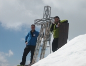 Alessio e Bruno sulla cima del Kreuzspitze